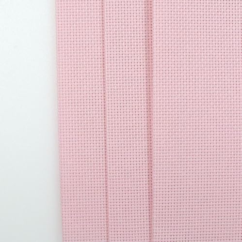 KCS 3 pc of 12" x 18"(30cmx45cm) Counted Cotton Aida Cloth Cross Stitch Fabric (Pink,16CT) - color: Pink, size: 16CT