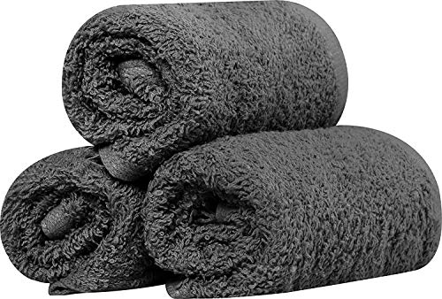 Bulk 216-pack Commercial Cotton Mop Towels, Hotels & Bar, 16x19 in, Grey - color: Grey, size: 216 Pack