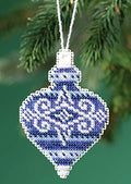 Mill Hill Sapphire Opal Beaded Counted Cross Stitch Ornament Kit 2019 Beaded Holiday MH211915