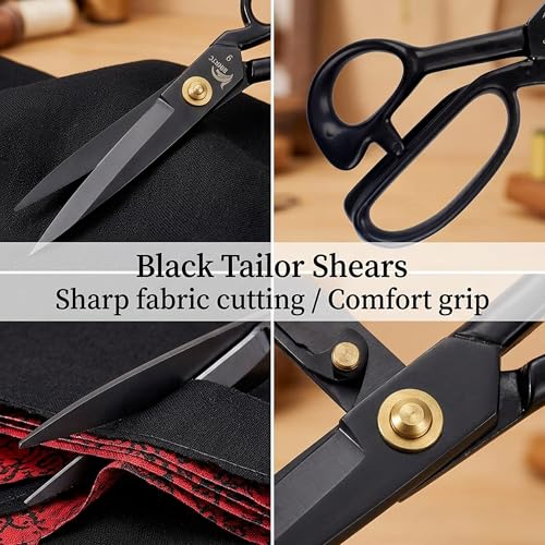 BIHRTC Professional 9 inch Dressmaking Tailor Scissors Small Embroidery