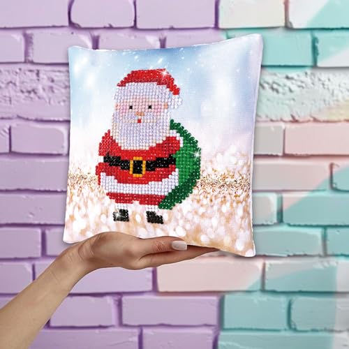 DIAMOND DOTZ Santa Claus Sack Pillow Christmas Diamond Painting Kit, Adults - color: Santa Claus Sack