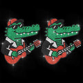 ANATTASOUL Guitar & Crocodile 11.6"x8.2" Animal Rhinestone Iron on Patches - style: Guitar and Crocodile