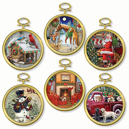 Bits and Pieces - Six Christmas Tree Puzzle Ornaments - Make Your Own Beautiful Ornaments for The Holidays