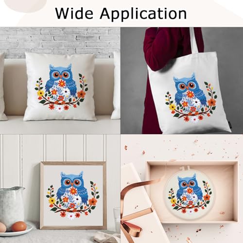 Louise Maelys Owl Embroidery Kit for Beginners Cross Stitch Kit for Adults - color: color7