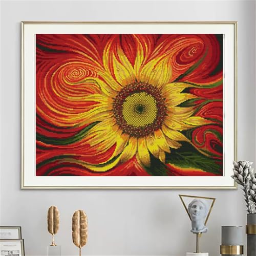 JOYSEWING Stamped Cross Stitch Kits for Beginner Embroidery Kits for Beginners Adults DIY 11CT Cross Stitch Big Patterns Needlepoint Kits Crossstitching Kits- (Sunflower 8 (11CT) 23.62 x19.29 inches) - color: Sunflower 8 (Printed)23.62 x19.29 inches
