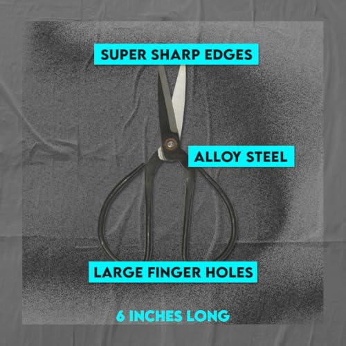 SE Chinese Scissors with Super Sharp Edges Suitable for Embroidery, sewing, Craft, Art Work, and Everyday Usage (6-Inch) - size: 6-Inch