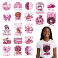 Dtf Transfers Ready to Press - 20Pcs Breast Cancer Awareness Iron on Transfers for Tshirts, Pink Ribbon Iron on Decals Patches Heat Stickers for Breast Cancer Survivor Gifts Party Supplies - color: Breast Cancer Awareness854
