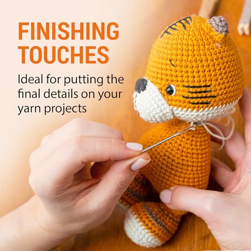 VONEEDL Large Eye Blunt Tapestry Needles (Pack of 60) - 6 Sizes with 6 Storage Tubes - Perfect for Darning, Embroidery, Cross-Stitching, Needlepoint, Crafting, Knitting, Weaving, and DIY - size: 60pcs - 6 sizes