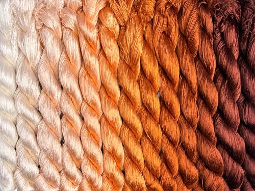 100% Mulberry Silk Embroidery Thread 13 Colors 110m Each (30) - color: 30
