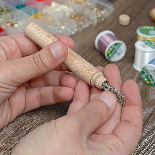 Wood Needle Case - Stylish Flush Design Organizer for Sewing & Knitting Needles