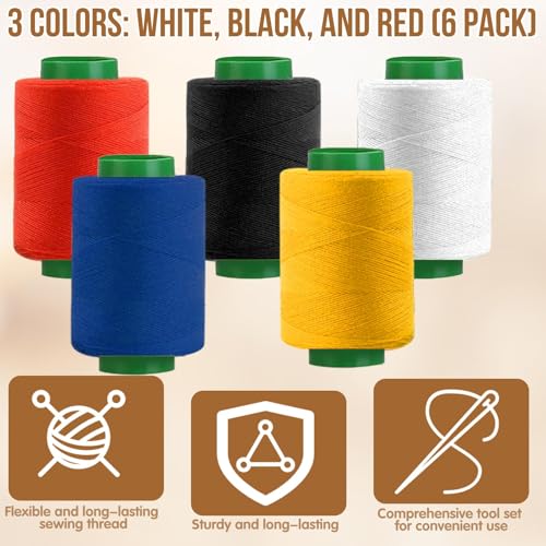 42Pcs Big Eye Steel Sewing Needles Kit, Include 30 Steel Needles, 1 Seam Sewing Thread Ripper, 2 Needle Threaders, 5 Threads, 2 Thimbles, 1 Storage Tube,1 Storage Bag for Mending, Gift for Lovers - style: Country Rustic
