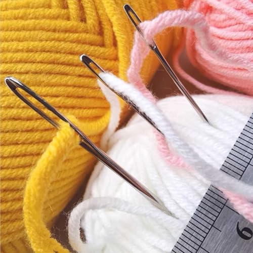 12Sizes Large Eye Hand Sewing Needles, Sharp Needles and Blunt Needles, Knitting Needles (36 Pack) - color: 36 Pack