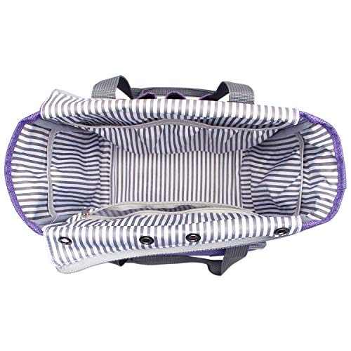 LUXJA Knitting Yarn Storage Tote Bag, Purple - color: Purple, size: Medium