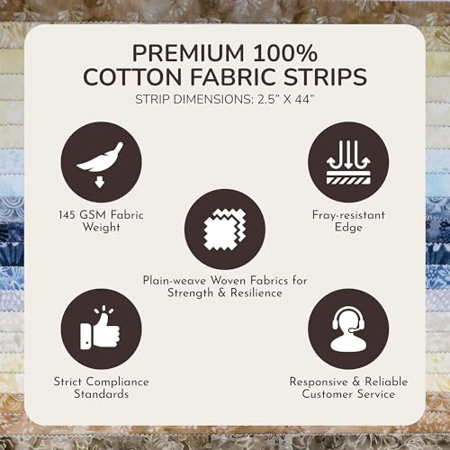 Tinyspool & Co.'s Twirlie Roll 40 Precut Quilting Fabric Strips for Quilting Supplies, Crafting, and Sewing, Soft Cotton Strip for Blanket, Rug, Upholstery, Home Decor, and Purse Making, Tidepool - color: Tidepool