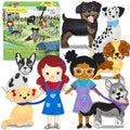 CRAFTILOO 8 Pre-Cut Dogs Stuffed Animal Fun Kids Sewing Kit for Kids Ages 8-12 Children Beginners Sewing kit Kid Puppy Crafts Felt Pillow Plush Craft Kit Girls and Boys - color: Emma & Kate's Dog Walking Services
