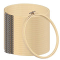 18 PCS Bamboo Embroidery Hoops Set, 8 Inch Adjustable Cross Stitch Rings in Bulk for Needlework, Sewing and Crafts, with Easy Loosen Tighten Mechanism, Ideal for Gifting and Decorating, by GNIEMCKIN. - size: 18 PCS 8 Inch