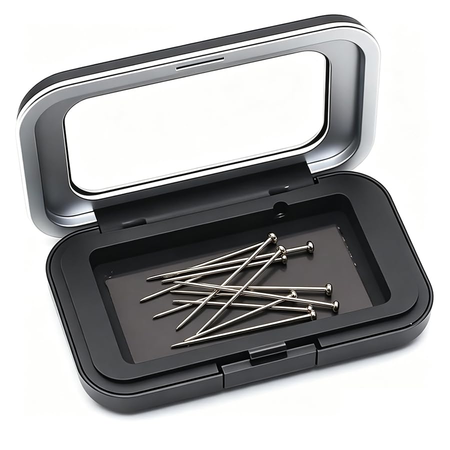 Tatibana Sewing Needle Storage Box, with Acrylic Lid, for Sewing Crafts