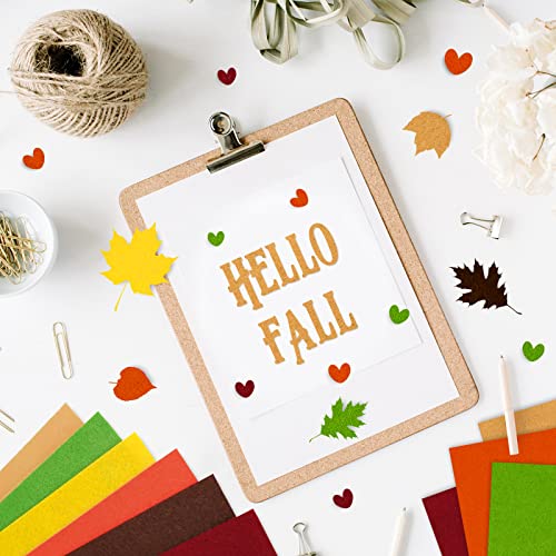 Whaline 18Pcs Fall Felt Fabric Sheets 6 Colors Soft Thick Assorted Fall Colors Craft Felt Pack for Autumn Thanksgiving Halloween DIY Craft Sewing Patchwork Art Projects, 7.9 x 11.8 Inch - color: Fall