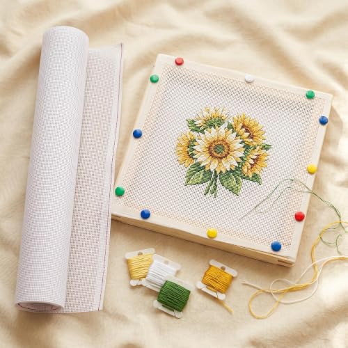 14-Mesh Needlepoint Canvas Pack (62" x 20") – 100% Cotton Blank Mesh Fabric