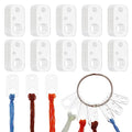 OLYCRAFT 50Pcs Clear Acrylic Bobbins with Hinged Ring Rectangle Acrylic Bobbins Cross Stitch Tread Bobbins Sewing Thread Winding Thread Bobbins Organizers for Sewing Storage DIY Crafts - color: Rectangle