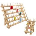 New brothread 60 Spools + 12 Spools Wooden Thread Rack - color: Wood Color - 60+12 Spools