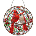 STGLCR Diamond Painting Cardinal Ornament 5D Bird Wreath DIY Diamond Art Animal Handmade Pendant Mosaic Making Kits by Number Kits Home Decoration Pendant Single Sided Spot Drill Double Sided Pattern