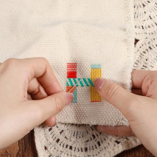30 Pcs Embroidery Needles Cross Stitch Needles Stainless Steel Counted Cross Stitch Large Eye Embroidery Hand Sewing Needle Golden Color with Box for Sewing Size 24 (1.4inch)