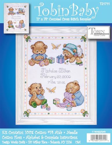 Baby Bears Sampler Counted Cross Stitch Kit