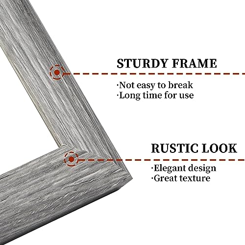 AEVETE Picture Frame 10x10 Gray Photo Frames Rustic for Wall and Desk Decor - color: Rustic Gray, size: 10x10