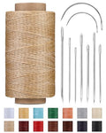 218 Yards Upholstery Thread Heavy Duty Waxed Leather Thread Sewing Kit - color: Khaki
