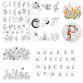 Water Soluble Embroidery Patterns, Stick and Stitch Paper for Sewing - style: floral785