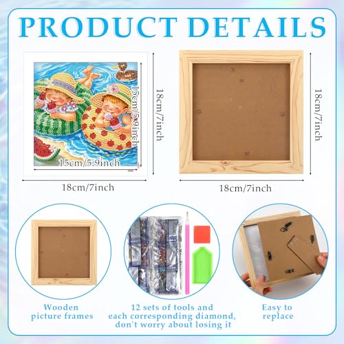 Trandraft 13 Pcs Vintage Holiday Small Diamond Art Kits for Adults Craft - style: Vintage Style