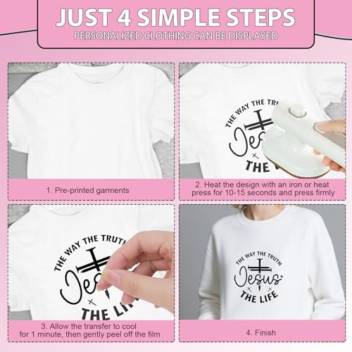 Rngmsi Dtf Transfers Ready to Press - 28 Pcs Bible Verse Christian Iron on Patches for T-Shirts, Cross Religious Iron on Stickers Heat Transfer Vinyl Decals for DIY Fabric Clothes Decor - style: Christian Bible Verse