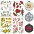 peacoblue Various of Flowers Stick and Stitch Embroidery Patterns - color: Various of Flowers