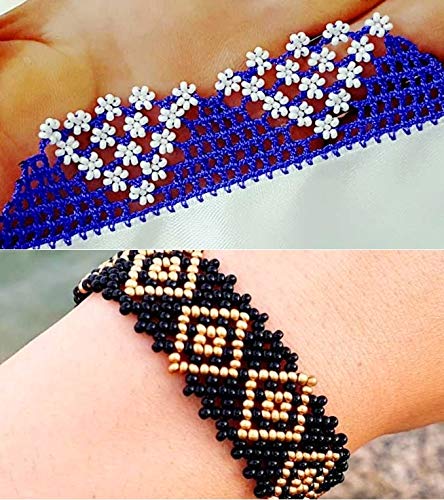 Perlin Glass Seed Beads 3mm 8/0 Round Mini Small Pony Beads 3300pcs for Making Earrings Bracelets Pendants Waist Jewelry DIY Handmade Opaque Color Kit (Black, 2,6 mm ~ 3 mm) - color: Black