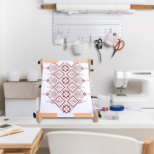 Adjustable Embroidery Table Stand, Wooden Cross Stitch Hoop Holder