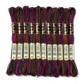 FASHEWELRY 10 Skeins Embroidery Floss Thread 0.5mm Dyed Cross Stitch Floss 6-Ply Friendship Bracelet String for Jewelry Making Bracelets Sewing Knitting Stitching Craft DIY (Deep Magenta) - color: Deep Magenta, size: 0.5mm