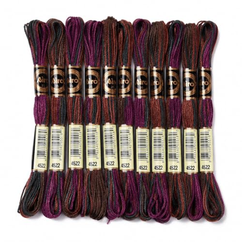 FASHEWELRY 10 Skeins Embroidery Floss Thread 0.5mm Dyed Cross Stitch Floss 6-Ply Friendship Bracelet String for Jewelry Making Bracelets Sewing Knitting Stitching Craft DIY (Deep Magenta) - color: Deep Magenta, size: 0.5mm