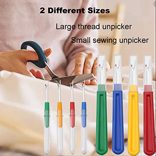 9PCS Seam Rippers for Sewing - Borogo Seam Ripper and Thread Remover Kit for Sewing 4 Big and 4 Small Stitch Ripper Tool and 1 Thread Snips