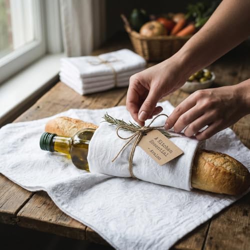 Avalon Kitchen Flour Sack Towels – 45 Pack, 28x28 Inch, 100% Cotton – Flour Sack Dish Towels for Drying Dishes, Baking, Bread Proofing, Crafting & Embroidery – Reusable White Kitchen Towel - color: White, size: 45 Pack - 28x28 inches