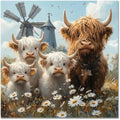 Tiwabb Highland Cattle Stamped Cross Stitch Kits for Adults Beginners - color: Highland Cattle
