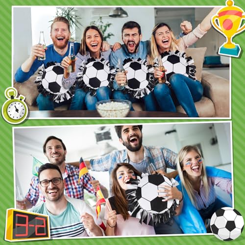 Weysat 6 Sets Soccer Fleece Tied Pillow Craft Kit DIY No Sew Soccer Pillow Gifts with PP Cotton for World 2026 Sports Theme Party Game Day Room Decor World Fans Gifts - style: Soccer Ball