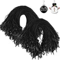 JUNEBRUSHS 600PCS Black Halloween Ornament Hooks Ornament Hangers with Snap - color: Black