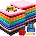 Moukeren 460 Pcs 6 x 6 Inch Felt Sheets for Craft, Rainbow - color: Rainbow, size: 6 x 6 Inch