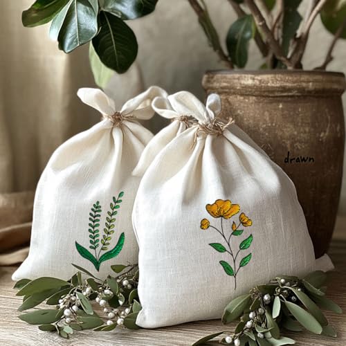 BENECREAT 4 Sheets Plants Sewing Embroidery Stabilizers, 109pcs Flowers Grass Embroidery Paper with Pre-Printed Water Soluble Stabilizer for Embroidery Hand Sewing Lover Beginners - color: Plants