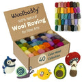 Woolbuddy Needle Felting Kit 40 Colors Wool Roving for Adults & Beginner - color: 40 Colors