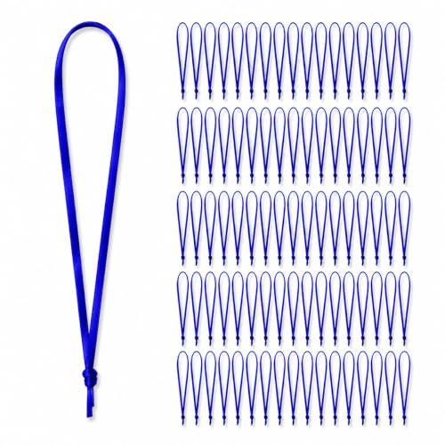 Mandala Crafts Blue Christmas Ribbon Ornament Hangers Loops, 100 PCs - color: Blue