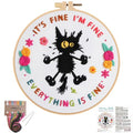 Louise Maelys Cute Cat Embroidery Kit for Beginners DIY Needlepoint - color: Pattern 14