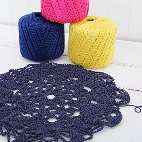 ThreadArt 100% Cotton Crochet Thread Size 3, Variegated Sunburst - color: VARIEGATED SUNBURST, size: SIZE 3 - 6 PACK