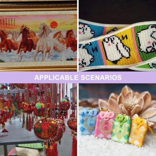 Homoyoyo 5.31 Inch Embroidery Hoop Plastic Stainless Steel Cross Stitch Ring with Adjustable Tension Non-Slip Needlework Frame for Sewing DIY Crafts Wall Decor Beginners